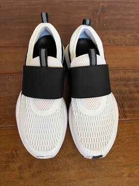 SOREL White Slip-On Athletic Sneakers with Black Strap